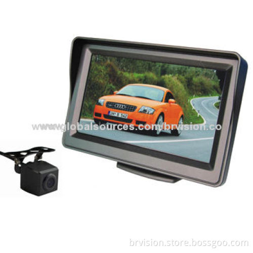 4.3-inch Mirror System, Mini Camera, 480TVL High-resolution, 10.5 to 15V DC Power Supply